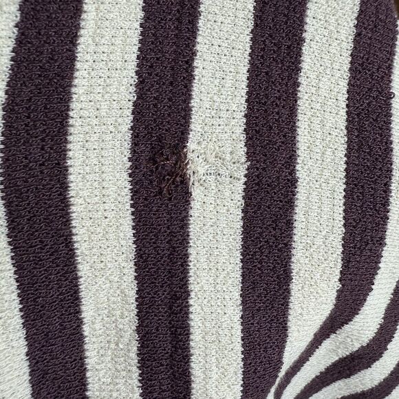 MADEWELL Men’s The Textured Knit Camp-Collar Shirt S Dusty Plum Stripe B45 - Picture 3 of 5